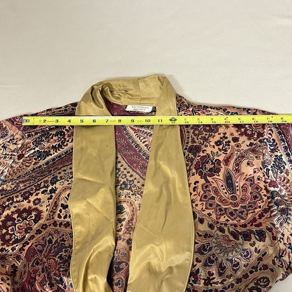 Vintage 1990s Victorias Secret Gold Label Silk Robe Lingerie - Picture 7 of 15